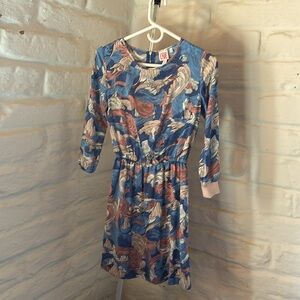 Lacoste Live Pink and Blue Wave Dress Size Small